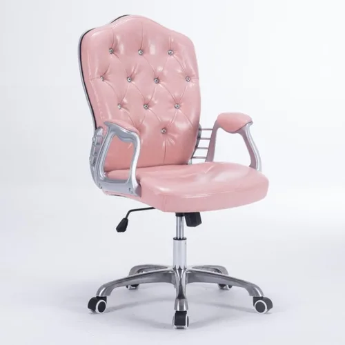 Vista 14 de QQXX Silla de oficina en casa, silla ergonómica de escritorio, silla de computadora con soporte lumbar, reposabrazos, silla ejecutiva giratoria