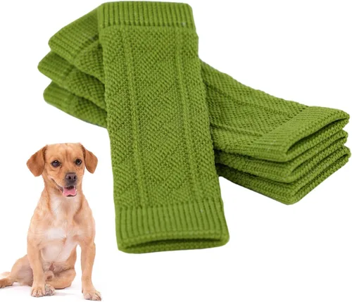 Vista 8 de difas Protector de codo de perro, 4 calcetines de punto para patas de perro, cubierta para heridas de perro con material respetuoso con la piel