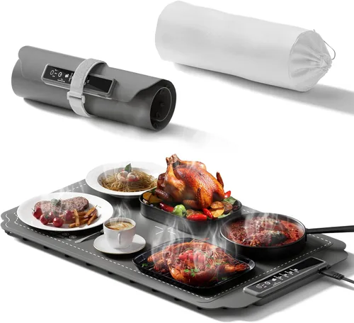 Vista 8 de Tapete de calentamiento para alimentos, bandeja de calentamiento eléctrica, bandeja de calentamiento eléctrico de grafeno de superficie completa