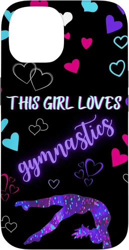 Vista 4 de Funda para iPhone 16 Gymnast This Girl Heart Loves Gymnastics Pink Teal