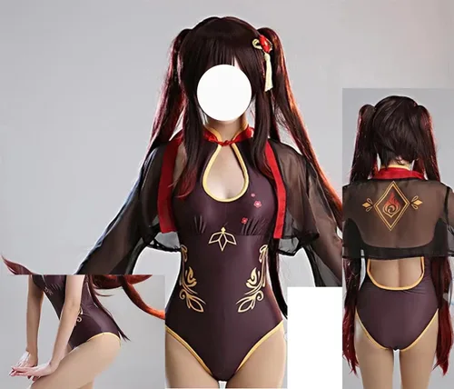 Vista 4 de Genshin Impact - Traje de baño para mujer, traje de baño Hutao Lisa