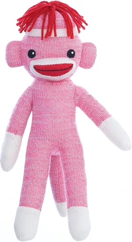 Vista 7 de Adorable mono calcetín de 8 pulgadas, el original juguete de peluche tradicional tejido a mano, regalo para niños, bebés, adolescentes, niñas