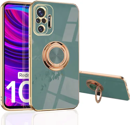 Vista 4 de MingWei XIAOMI Poco M5s/ Redmi Note 10/10s - Funda con soporte magnético de 360° para automóvil [tecnología de galvanoplastia] Funda de protección
