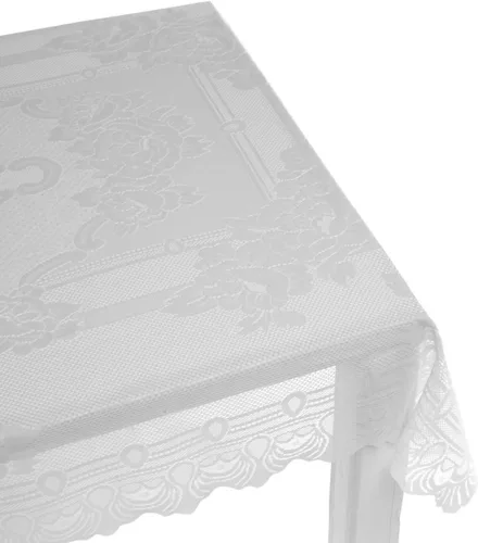 Vista 2 de LORRAINE HOME FASHIONS Mantel Sharon, 52 x 70 pulgadas, color crema