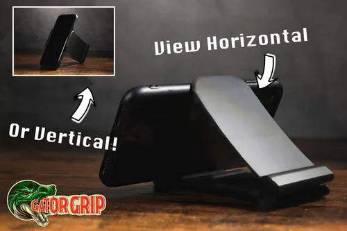 Vista 3 de Gator Grip Soporte para teléfono celular para escritorio, mesita de noche, cocina, compatible con iPhone, Android y la mayoría de los teléfonos