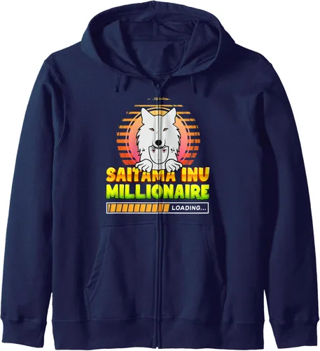 Vista 5 de Saitama Inu Token The Millionaire Loading Token Coin Crypto Zip Hoodie
