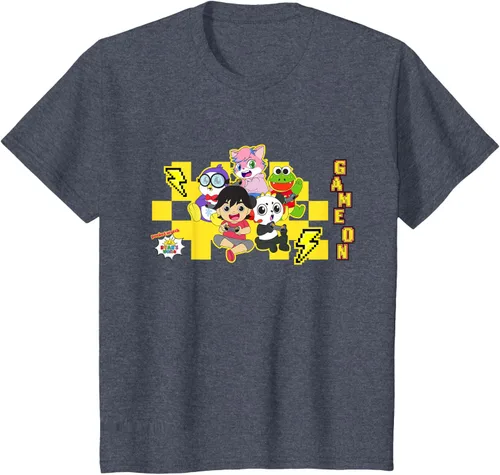 Vista 42 de Ryan's World Game On Characters Camiseta, Negro, S