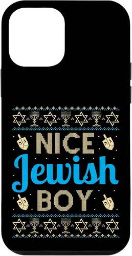 Vista 16 de Nice Jewish Boy Ugly Hanukkah Sweater Funny Jewish Chanukkah Case for iPhone 16