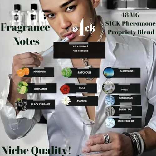 Vista 4 de S1CK Le Toxique - Colonia con infusión de feromonas para hombres, feromonas crudas, atracción de colonia, espray duradero, hecho en Estados Unidos