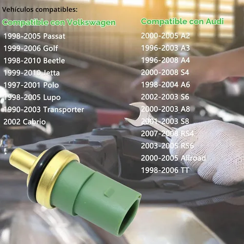 Vista 6 de Sensor de temperatura del refrigerante del motor para VW Audi 059