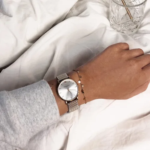 Vista 8 de VICTORIA HYDE Reloj de pulsera de cuarzo dorado para mujer, correa de acero inoxidable, resistente al agua, con pulsera