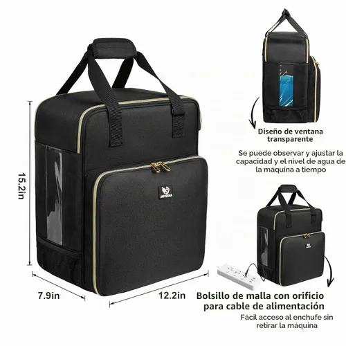 Vista 3 de Estuche de transporte compatible con Baby Brezza Formula Pro Advanced Formula Pro, bolsa de viaje con mezclador de fórmula aislada con correa