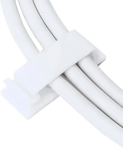 Vista 4 de Conwork - Clips para cables, organizador de cables Ethernet, abrazaderas adhesivas para gestión de cables, soporte para cables de escritorio