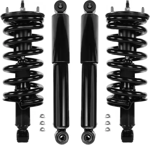 Vista 114 de Detroit Axle - Puntales y Amortiguadores para Chevy Traverse Buick Enclave GMC Acadia Saturn Outlook 2007-2012, 2 puntales delanteros con resorte