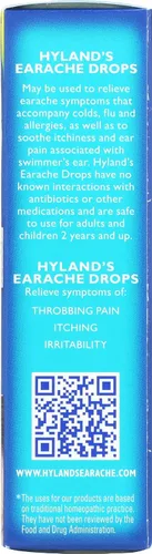 Vista 4 de Hyland's Gotas para el dolor de oído, alivio natural del oído de nadador, resfriado y gripe, síntomas de alergia, a partir de 4 años (2 unidades)