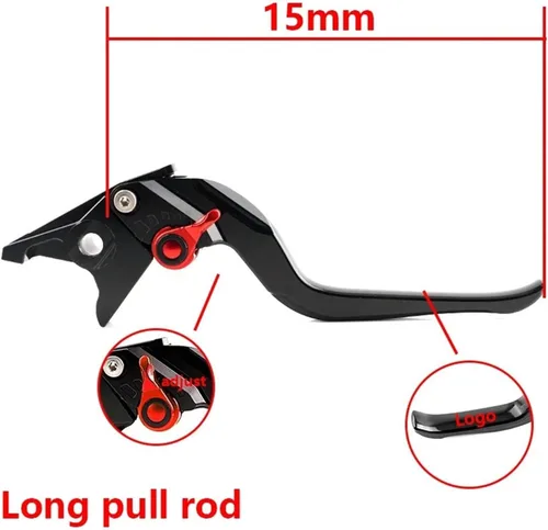 Vista 7 de 2025 New Brake Clutch Lever Motorcycle CNC Adjustable Brake Clutch Levers Compatible with Yamaha FZ8 FZ 8 Fz8 FAZER 2011-2015(Long Black)