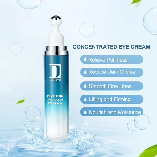 Vista 2 de Crema de ojos con cafeína para ojeras: Crema debajo de los ojos para la mañana - Suero diario para ojos para la hinchazón de los párpados
