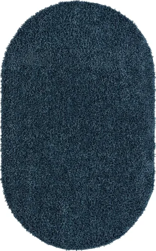Vista 361 de Unique Loom Colección Davos Shag - Alfombra Lino
