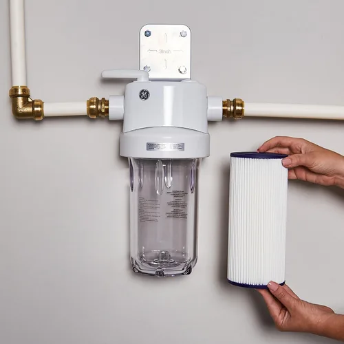 Vista 3 de GE FXHSC - Filtro de agua para toda la casa, repuesto para sistema de filtración de agua, certificado NSF: reduce los sedimentos, el óxido y otras