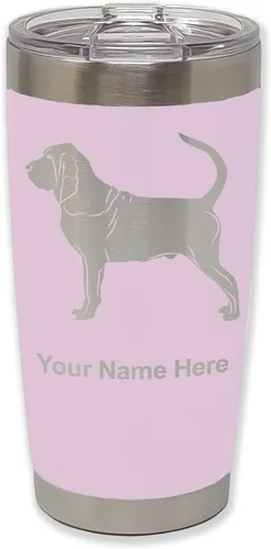 Vista 22 de LaserGram Vaso aislado al vacío de 20 onzas, perro sabueso, grabado personalizado incluido (negro)