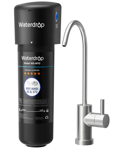 Vista 11 de Waterdrop 10UA - Sistema de filtro de agua para debajo del fregadero, reduce PFAS, PFOA/PFOS, plomo, cloro, mal sabor y olor, filtro de agua