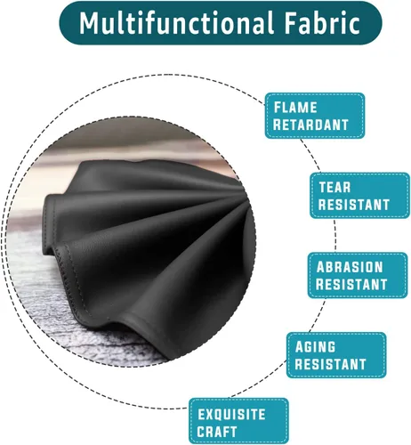 Vista 3 de Funda para reposacabezas prémium para silla reclinable, protector de reposacabezas reclinable de piel sintética ignífuga, resistente al desgaste
