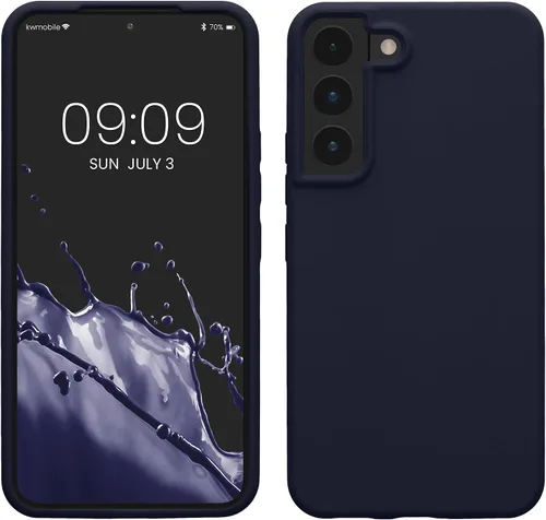 Vista 132 de kwmobile Funda compatible con Samsung Galaxy S9 - Funda de silicona TPU con acabado suave - Blue Reef