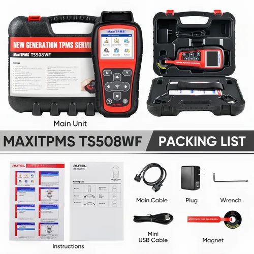 Vista 9 de Autel MaxiTPMS TS508WF TPMS herramienta de programación, 2026 WiFi Ver. de TS601 TS508 TS501 TS408, activar/volver a aprender sensores TPMS, sensor
