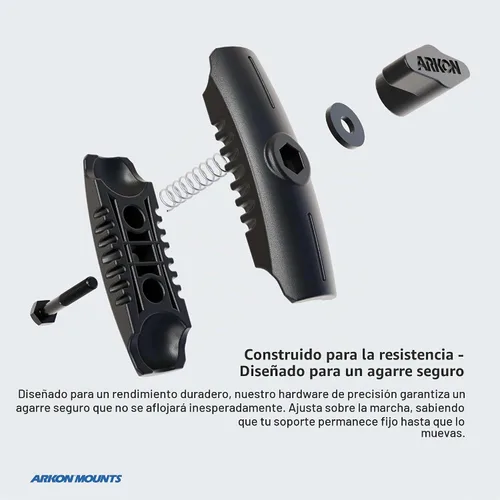 Vista 5 de ARKON Mounts - Soporte para tablet de agarre delgado con soporte doble robusto para taza de automóvil, soporte universal para tableta, soporte