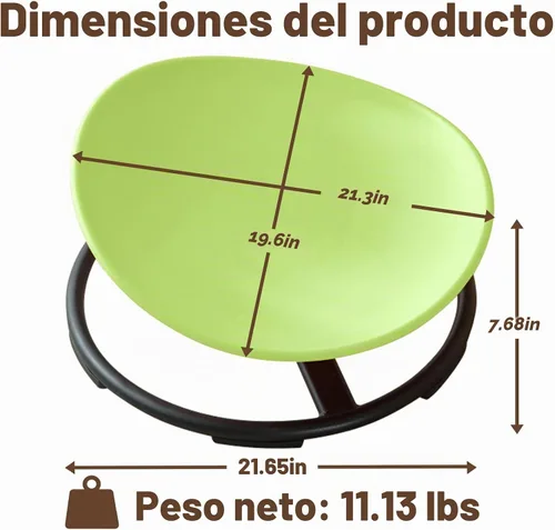 Vista 2 de Silla giratoria sensorial para niños autistas, juguete para sentarse y girar a partir de 3 años