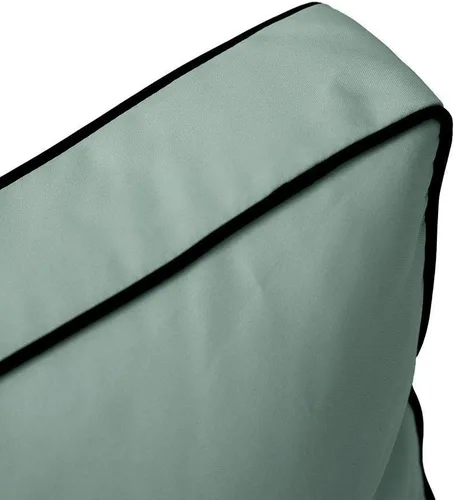 Vista 5 de Funda SOLAMENTE - Funda de almohada para respaldo de asiento profundo para exteriores, ribete con ribetes de contraste, mediano-AD002