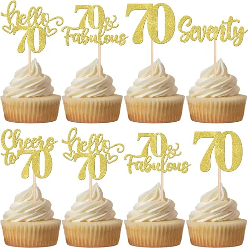 Vista 74 de 30 piezas de adornos para cupcakes de 12 cumpleaños feliz, brillantes doce, hola 12, felicitaciones a 12 años, adornos para cupcakes, 12