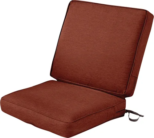 Vista 18 de Classic Accessories Montlake FadeSafe - Cojín para sillas de patio resistente al agua, 44 x 20 x 3 pulgadas, color beige antiguo, juego de cojines
