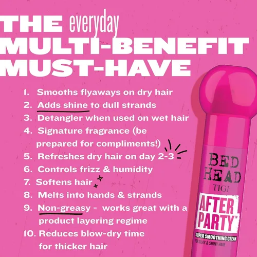 Vista 7 de TIGI Bed Head After the Party Crema suavizante, 3.4 onzas (paquete de 2)
