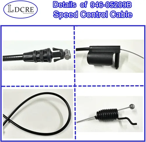 Vista 5 de 946-05209B Cable de control de velocidad, compatible con MTD Cub Cadet SC 300 500 HW E Z Series Walk Behind Mowers, cable de transmisión