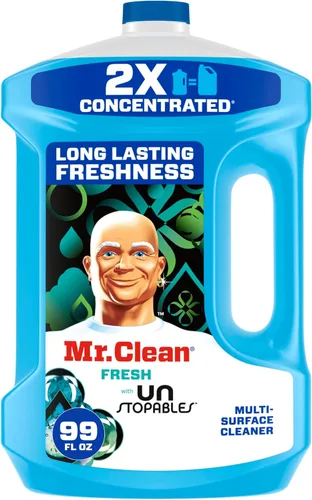 Vista 7 de Mr. Clean 2X Limpiador concentrado para múltiples superficies con aroma fresco Unstopables, 41 onzas líquidas