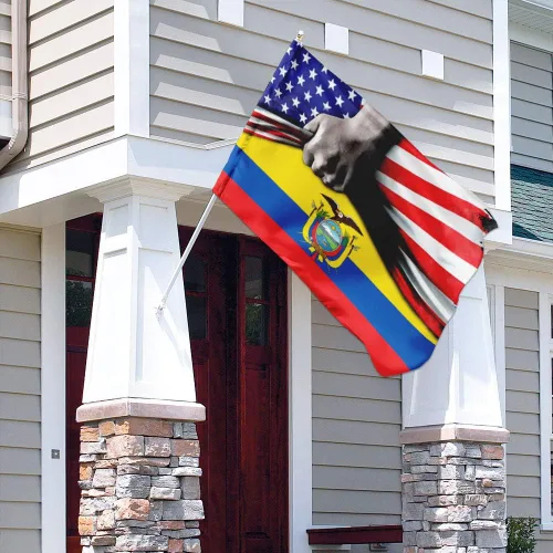 Vista 8 de Banderas-Bandera de Ecuador de Estados Unidos QNK464F, bandera de jardín (11.5 x 17.5 pulgadas) - Banderas de jardín de Estados Unidos de poliéster