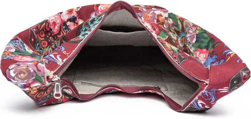 Vista 188 de Bolsa de hombro para mujer, de lona en estilo hippie/bohemio para llevar cruzada al hombro, disponible en diferentes colores y estampados