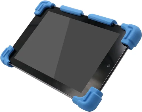 Vista 6 de CHINFAI Funda universal para tablet de 7 pulgadas, a prueba de golpes, con soporte de silicona para todas las versiones, RCA Voyager, Vankyo Azul