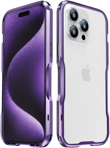 Vista 34 de Parachoques de aluminio compatibles con iPhone 12 Mini de 5.4 PULGADAS, estuche con marco metálico, parachoques delgado de diseño genial y Negro