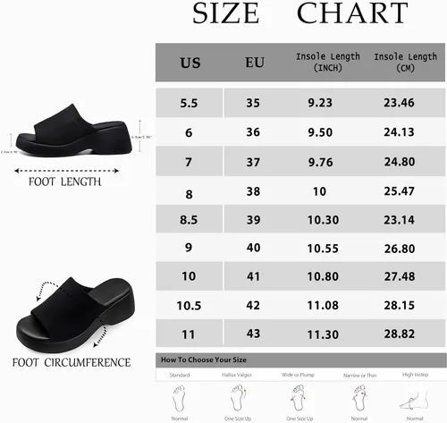 Vista 6 de DOBOYG Sandalias de plataforma para mujer, con puntera abierta, color negro, para playa