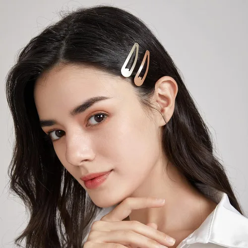 Vista 5 de Dofash Pinzas para el cabello a presión de metal, 2.0 in, accesorios básicos para el cabello, pinzas para el cabello de estrella, 12 piezas