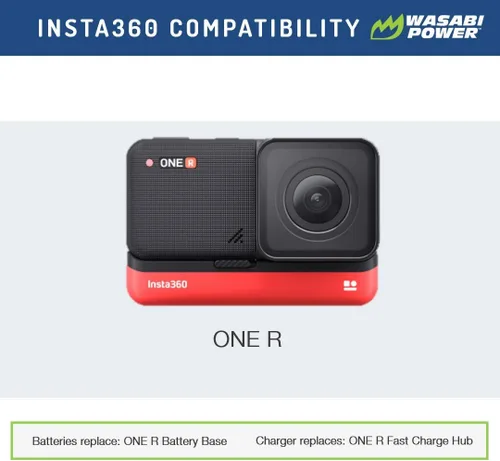 Vista 2 de Wasabi Power Cargador USB dual para Insta360 ONE R compatible con cámara Insta360 ONE R