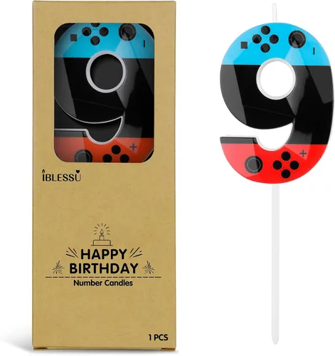 Vista 10 de Velas de cumpleaños de autos de carreras número 1, velas de cumpleaños a cuadros negros y blancos de 2.68 pulgadas, velas con números con temática