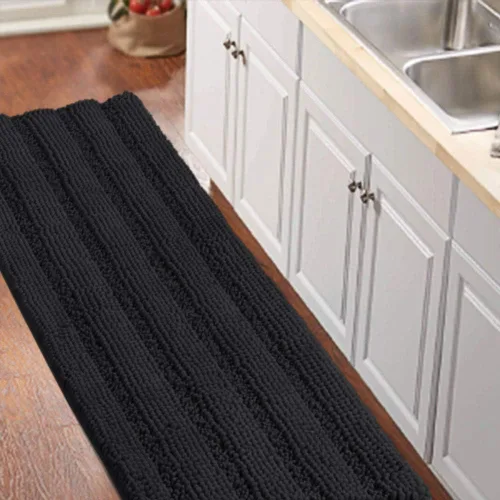 Vista 147 de Turquoize Alfombra de baño de chenilla de lujo para baño, extra absorbente, alfombra de ducha de microfibra antideslizante para baño, alfombra Aqua