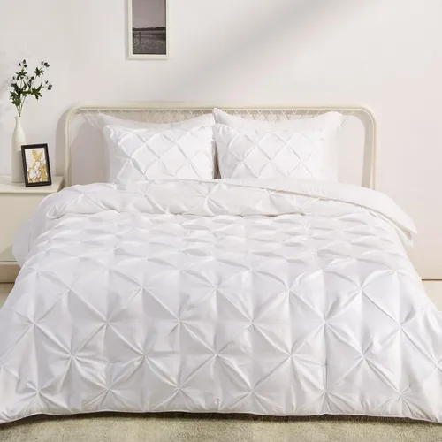 Vista 12 de Amazon Basics - Juego de ropa de cama con edredón de plumón sintético de dos piezas, suave y ligero, para todas las estaciones, con pliegues