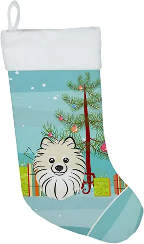 Vista 24 de Caroline's Treasures BB1590CS Árbol de Navidad y Alaskan Malamute Calcetines de Navidad para colgar en la chimenea, decoración de fiesta de Navidad