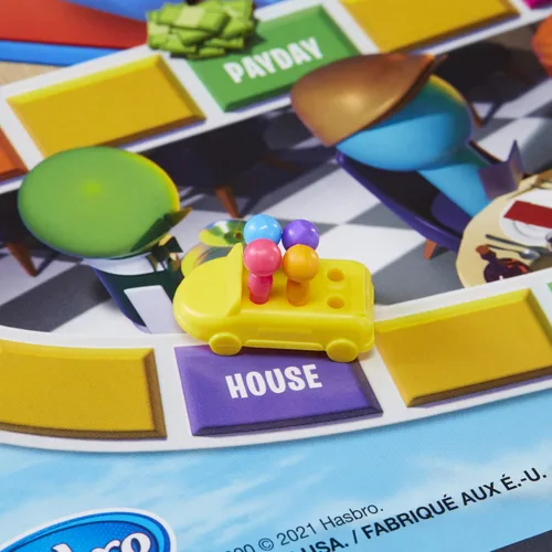 Vista 7 de Juego de mesa The Game of Life, juegos familiares para niños de 8 años en adelante, las clavijas vienen en 6 colores, juegos de mesa familiares