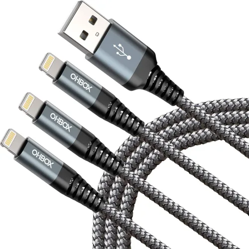 Vista 9 de Cable de carga Lightning de 91,4 cm, paquete de 2 cables de carga para iPhone con certificación MFi, cable de carga Apple compatible con iPhone