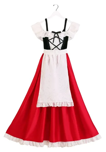 Vista 5 de Disfraz Deluxe de Caperucita Roja para Mujer Multicolor